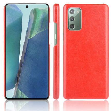 For Samsung Galaxy Note20 Shockproof Litchi Texture PC + PU Case(Red)-garmade.com