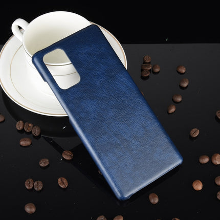 For Samsung Galaxy Note20 Shockproof Litchi Texture PC + PU Case(Blue)-garmade.com