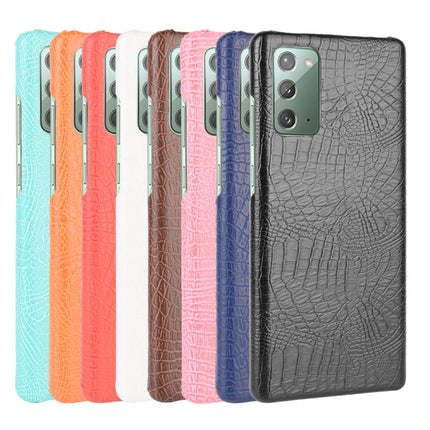 For Samsung Galaxy Note20 Shockproof Crocodile Texture PC + PU Case(Black)-garmade.com