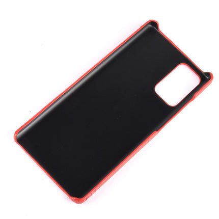 For Samsung Galaxy Note20 Shockproof Crocodile Texture PC + PU Case(Red)-garmade.com