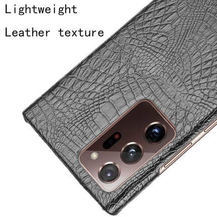 For Samsung Galaxy Note20 Ultra Shockproof Crocodile Texture PC + PU Case(Black)-garmade.com