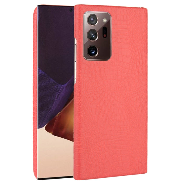For Samsung Galaxy Note20 Ultra Shockproof Crocodile Texture PC + PU Case(Red)-garmade.com