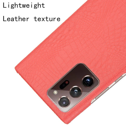 For Samsung Galaxy Note20 Ultra Shockproof Crocodile Texture PC + PU Case(Red)-garmade.com