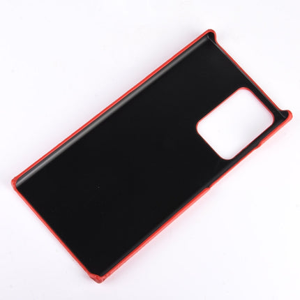 For Samsung Galaxy Note20 Ultra Shockproof Crocodile Texture PC + PU Case(Red)-garmade.com