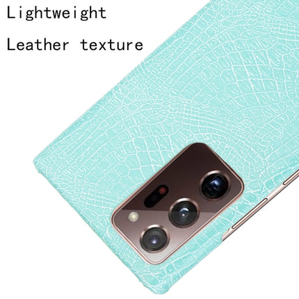 For Samsung Galaxy Note20 Ultra Shockproof Crocodile Texture PC + PU Case(Light green)-garmade.com