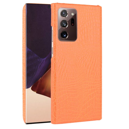 For Samsung Galaxy Note20 Ultra Shockproof Crocodile Texture PC + PU Case(Orange)-garmade.com