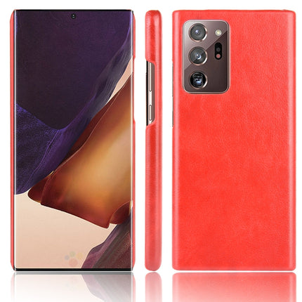 For Samsung Galaxy Note20 Ultra Shockproof Litchi Texture PC + PU Case(Red)-garmade.com
