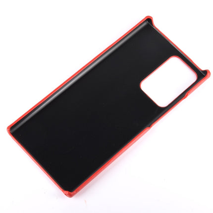 For Samsung Galaxy Note20 Ultra Shockproof Litchi Texture PC + PU Case(Red)-garmade.com