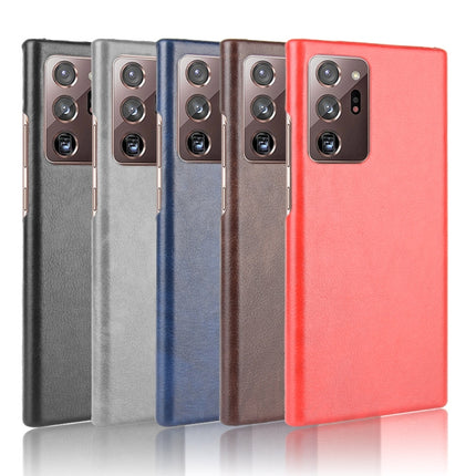 For Samsung Galaxy Note20 Ultra Shockproof Litchi Texture PC + PU Case(Gray)-garmade.com