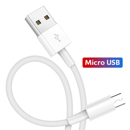 Qc3.0 Dual USB Car Charger + Micro USB Fast Charging Cable Car Charging Kit(White)-garmade.com
