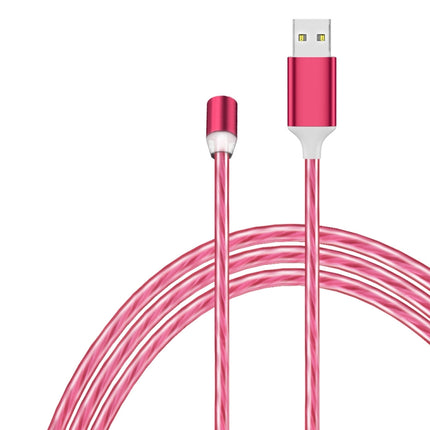 USB to Micro USB Magnetic Suction Colorful Streamer Mobile Phone Charging Cable, Length: 1m(Red Light)-garmade.com