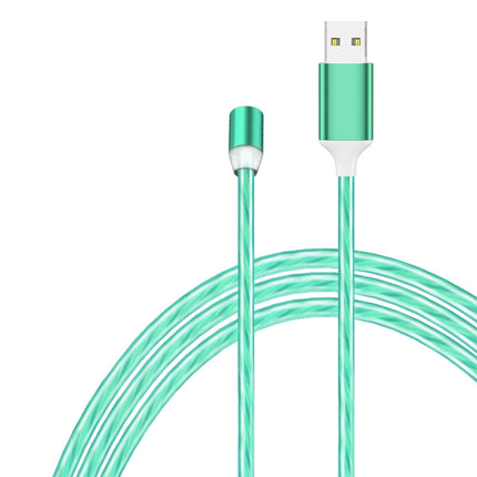 USB to Micro USB Magnetic Suction Colorful Streamer Mobile Phone Charging Cable, Length: 1m(Green Light)-garmade.com