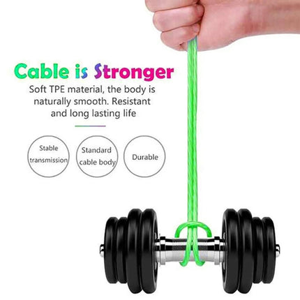 USB to Type-C / USB-C Magnetic Suction Colorful Streamer Mobile Phone Charging Cable, Length: 1m(Green Light)-garmade.com