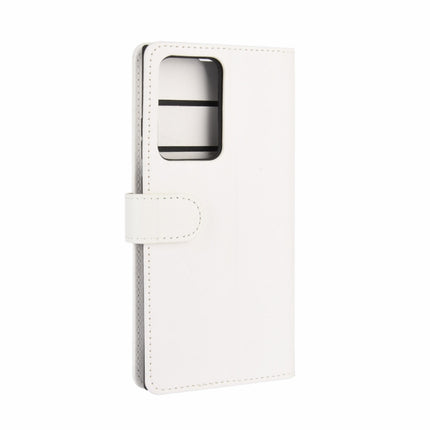 For Samsung Galaxy Note20 Ultra R64 Texture Single Horizontal Flip Protective Case with Holder & Card Slots & Wallet& Photo Frame(White)-garmade.com