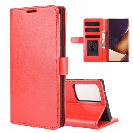 For Samsung Galaxy Note20 Ultra R64 Texture Single Horizontal Flip Protective Case with Holder & Card Slots & Wallet& Photo Frame(Red)-garmade.com