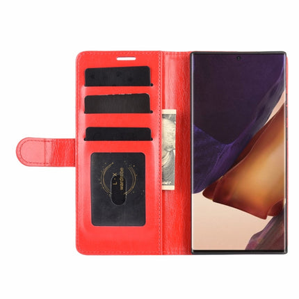 For Samsung Galaxy Note20 Ultra R64 Texture Single Horizontal Flip Protective Case with Holder & Card Slots & Wallet& Photo Frame(Red)-garmade.com