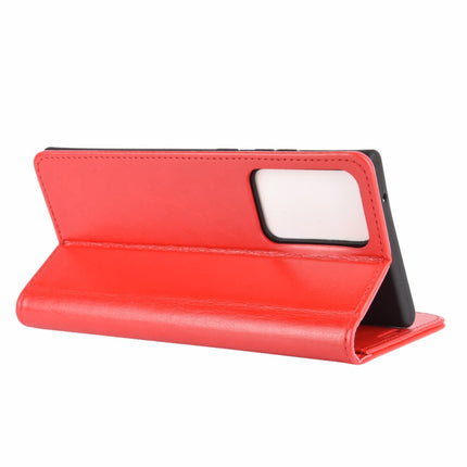 For Samsung Galaxy Note20 Ultra R64 Texture Single Horizontal Flip Protective Case with Holder & Card Slots & Wallet& Photo Frame(Red)-garmade.com