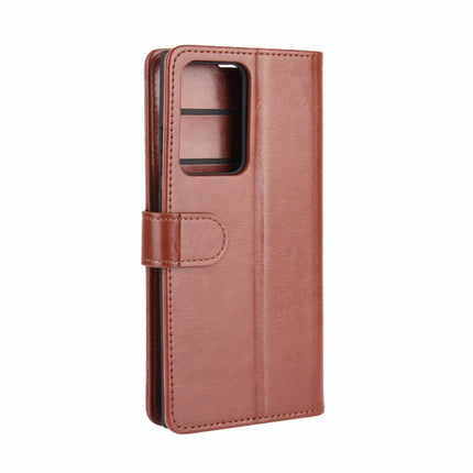 For Samsung Galaxy Note20 Ultra R64 Texture Single Horizontal Flip Protective Case with Holder & Card Slots & Wallet& Photo Frame(Brown)-garmade.com