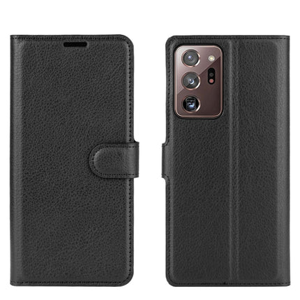 For Samsung Galaxy Note20 Ultra Litchi Texture Horizontal Flip Protective Case with Holder & Card Slots & Wallet(Black)-garmade.com