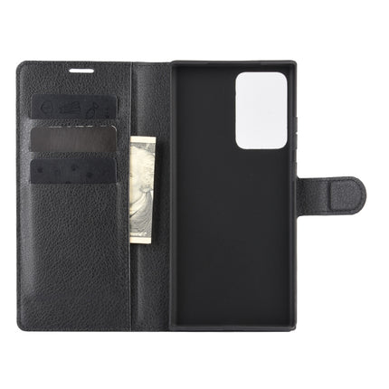 For Samsung Galaxy Note20 Ultra Litchi Texture Horizontal Flip Protective Case with Holder & Card Slots & Wallet(Black)-garmade.com