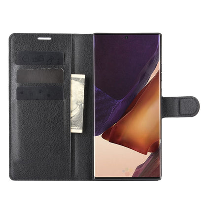 For Samsung Galaxy Note20 Ultra Litchi Texture Horizontal Flip Protective Case with Holder & Card Slots & Wallet(Black)-garmade.com