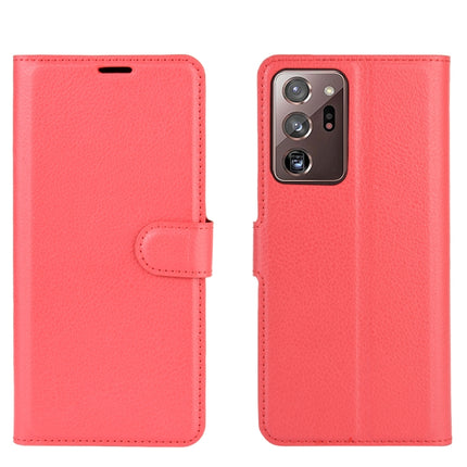 For Samsung Galaxy Note20 Ultra Litchi Texture Horizontal Flip Protective Case with Holder & Card Slots & Wallet(Red)-garmade.com