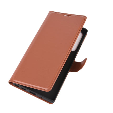 For Samsung Galaxy Note20 Ultra Litchi Texture Horizontal Flip Protective Case with Holder & Card Slots & Wallet(Brown)-garmade.com