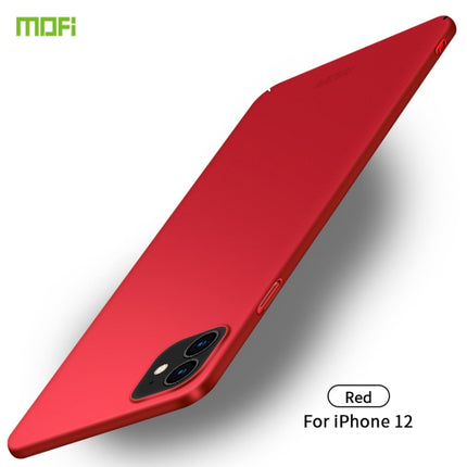 For iPhone 12 mini MOFI Frosted PC Ultra-thin Hard Case(Red)-garmade.com