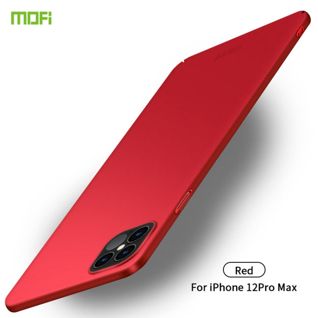 For iPhone 12 Pro Max MOFI Frosted PC Ultra-thin Hard Case(Red)-garmade.com