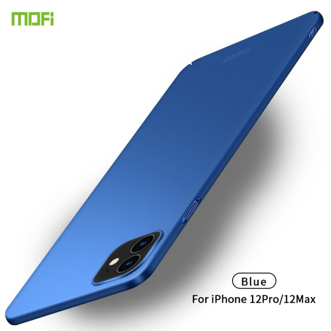 For iPhone 12 / 12 Pro MOFI Frosted PC Ultra-thin Hard Case(Blue)-garmade.com