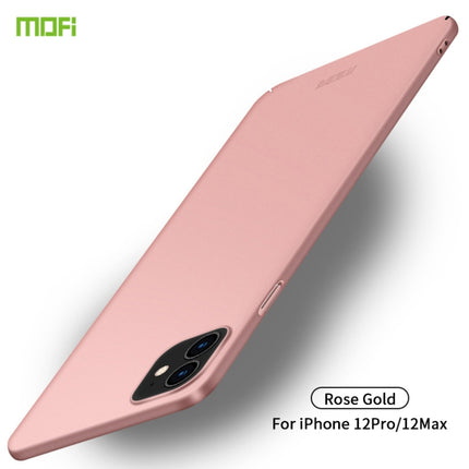 For iPhone 12 / 12 Pro MOFI Frosted PC Ultra-thin Hard Case(Rose gold)-garmade.com
