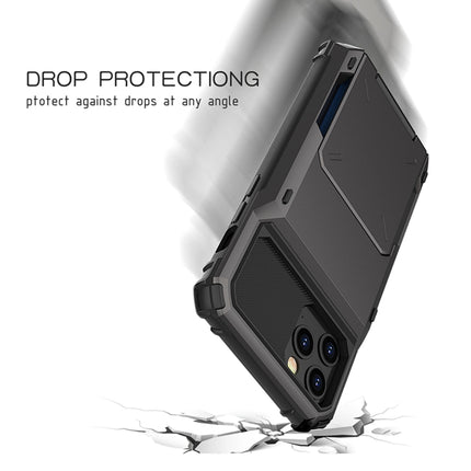 For iPhone 12 mini Scratch-Resistant Shockproof Heavy Duty Rugged Armor Protective Case with Card Slot(Green)-garmade.com
