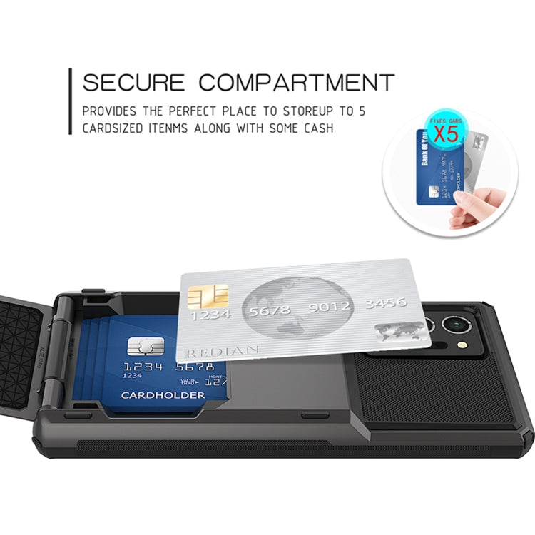 For Samsung Galaxy Note20 Scratch-Resistant Shockproof Heavy Duty Rugged Armor Protective Case with Card Slot(Green)-garmade.com
