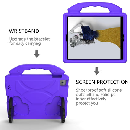 EVA Shockproof Tablet Case with Thumb Bracket For iPad 4 / 3 / 2(Purple)-garmade.com