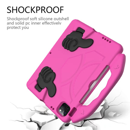 For iPad Pro 11 2020 EVA Shockproof Tablet Case with Thumb Bracket(Rose Red)-garmade.com