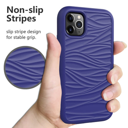For iPhone 11 Wave Pattern 3 in 1 Silicone+PC Shockproof Protective Case(Navy+Olivine)-garmade.com