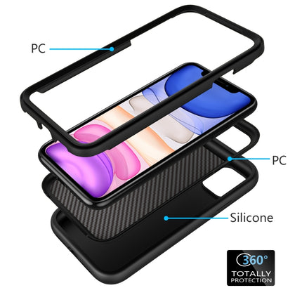 For iPhone 11 Wave Pattern 3 in 1 Silicone+PC Shockproof Protective Case(Black)-garmade.com