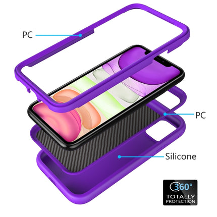 For iPhone 11 Pro Wave Pattern 3 in 1 Silicone+PC Shockproof Protective Case(Purple)-garmade.com
