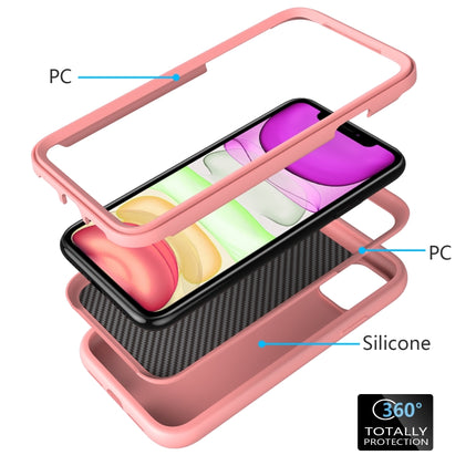 For iPhone 11 Pro Max Wave Pattern 3 in 1 Silicone+PC Shockproof Protective Case(Rose Gold)-garmade.com