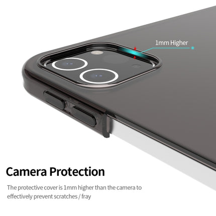 For iPad Pro 12.9 inch (2021) / (2020) Shockproof Soft TPU Protective Tablet Case(Transparent Black)-garmade.com