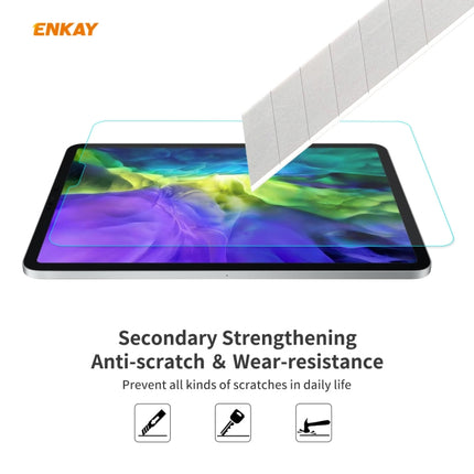 For iPad Pro 11 2022 / 2021/ 2020 / 2018 2 PCS ENKAY Hat-Prince 0.33mm 9H Surface Hardness 2.5D Explosion-proof Tempered Glass Protector-garmade.com