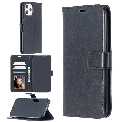 For iPhone 12 Pro Max Crazy Horse Texture Horizontal Flip Leather Case with Holder & Card Slots & Wallet & Photo Frame(Black)-garmade.com