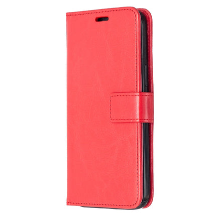 For iPhone 12 Pro Max Crazy Horse Texture Horizontal Flip Leather Case with Holder & Card Slots & Wallet & Photo Frame(Red)-garmade.com