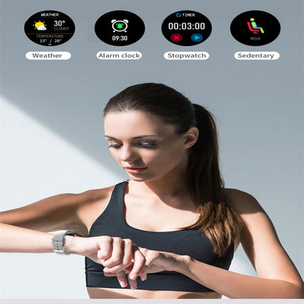 V23 1.28inch IPS Color Screen Smart Watch IP67 Waterproof,Support Heart Rate Monitoring/Blood Pressure Monitoring/Blood Oxygen Monitoring/Sleep Monitoring(Black)-garmade.com