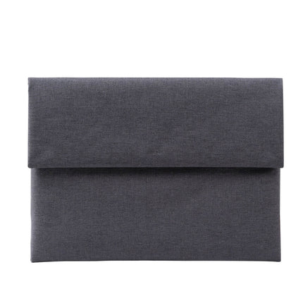 POFOKO Cloth Pattern Laptop Liner Bag Canvas Business Waterproof Computer Bag Briefcase, Size:13.3 inch(Black)-garmade.com