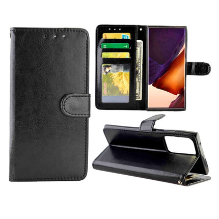 For Samsung Galaxy Note20 Ultra 5G Crazy Horse Texture Leather Horizontal Flip Protective Case with Holder & Card Slots & Wallet & Photo Frame(Black)-garmade.com