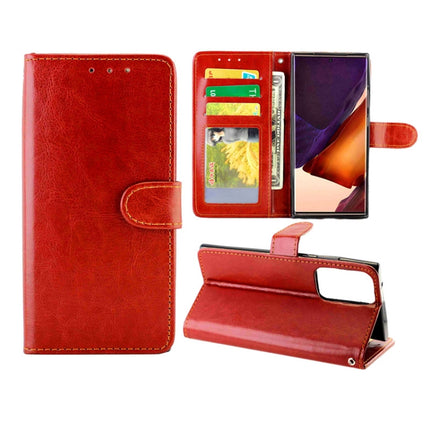 For Samsung Galaxy Note20 Ultra 5G Crazy Horse Texture Leather Horizontal Flip Protective Case with Holder & Card Slots & Wallet & Photo Frame(Brown)-garmade.com
