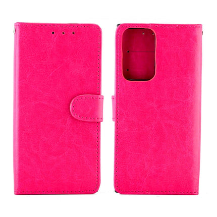 For Samsung Galaxy Note20 Ultra 5G Crazy Horse Texture Leather Horizontal Flip Protective Case with Holder & Card Slots & Wallet & Photo Frame(Magenta)-garmade.com
