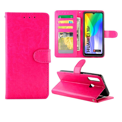 For Huawei Y6p(2020) Crazy Horse Texture Leather Horizontal Flip Protective Case with Holder & Card Slots & Wallet & Photo Frame(Magenta)-garmade.com