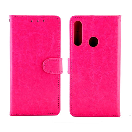 For Huawei Y6p(2020) Crazy Horse Texture Leather Horizontal Flip Protective Case with Holder & Card Slots & Wallet & Photo Frame(Magenta)-garmade.com